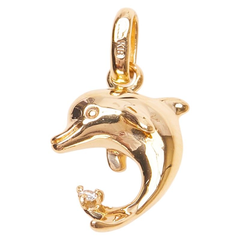 美品♡スタージュエリー♡幸運の使者♡ドルフィン♡イルカ♡k18ゴールド♡ピアス 美品♡スタージュエリー♡幸運の使者♡ドルフィン♡イルカ♡k18