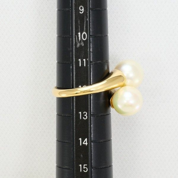 K18YG リング ring 指輪 12号 パール 真珠 約9.5mm カード鑑別書 総重量約6.7g FORTGASGNV_COM_BR