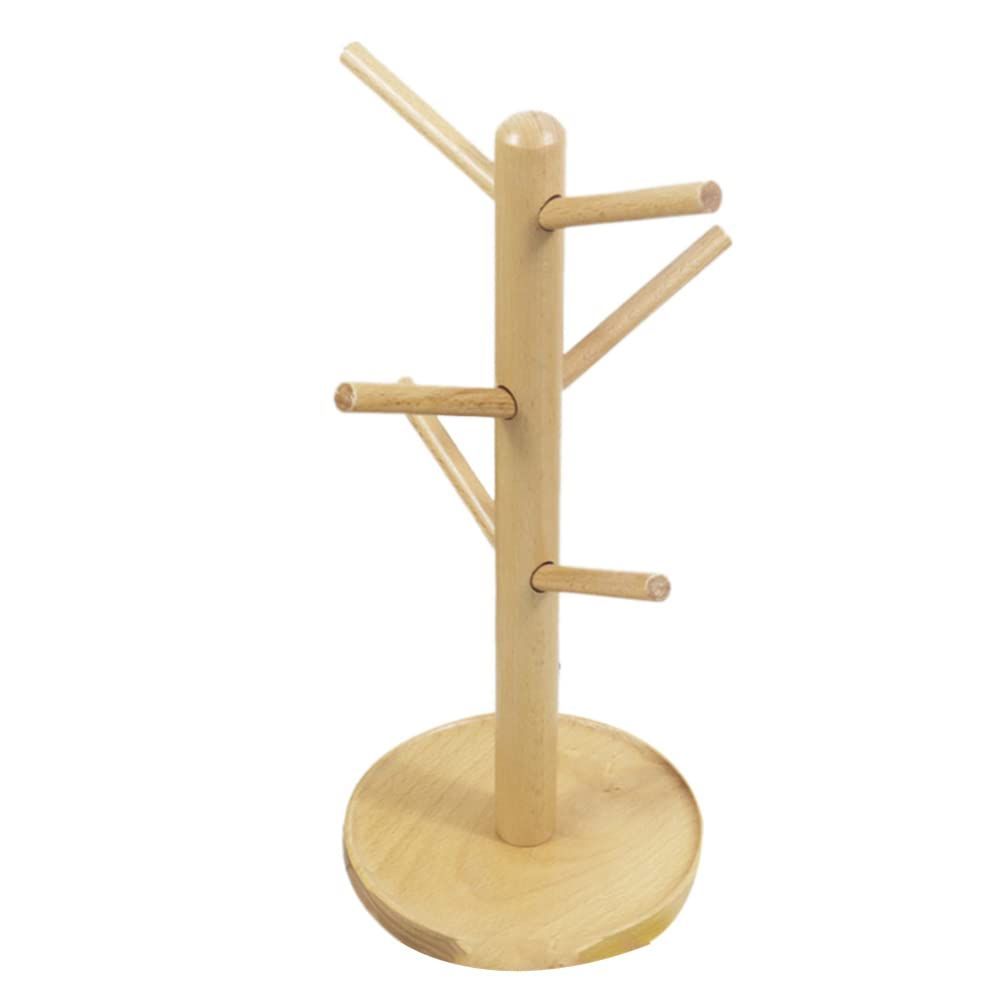 【新着商品】カップ コーヒー 収納ラックツリー キッチン収納 ラック おしゃれ ツリー型 6個対応 カップ収納スタンド マグカップラック 木製収納ラック コーヒーマグツリー OUNONA