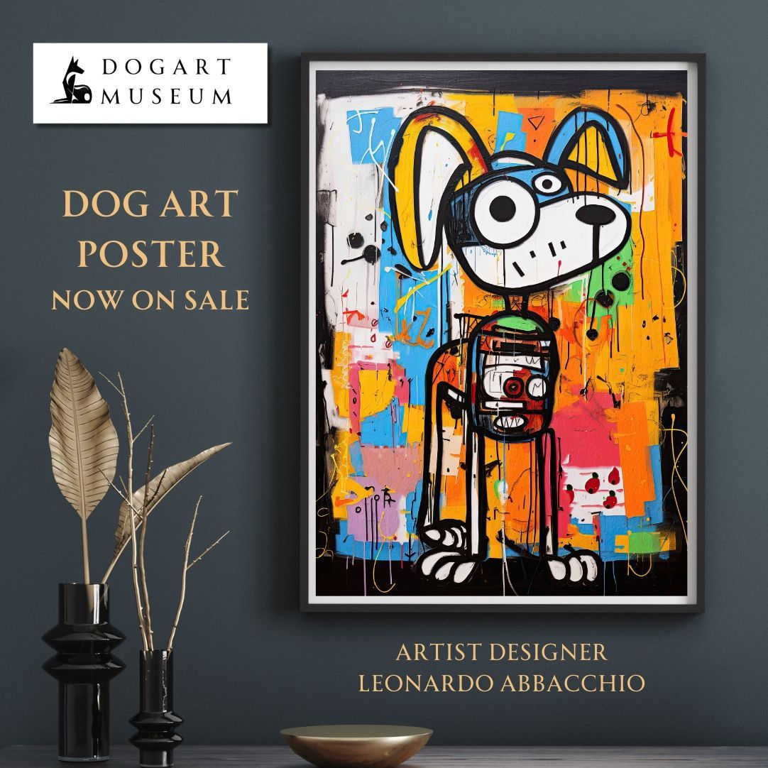 ストリートドッグ - ビーグル犬 No.4】抽象画 現代アートポスター 犬の