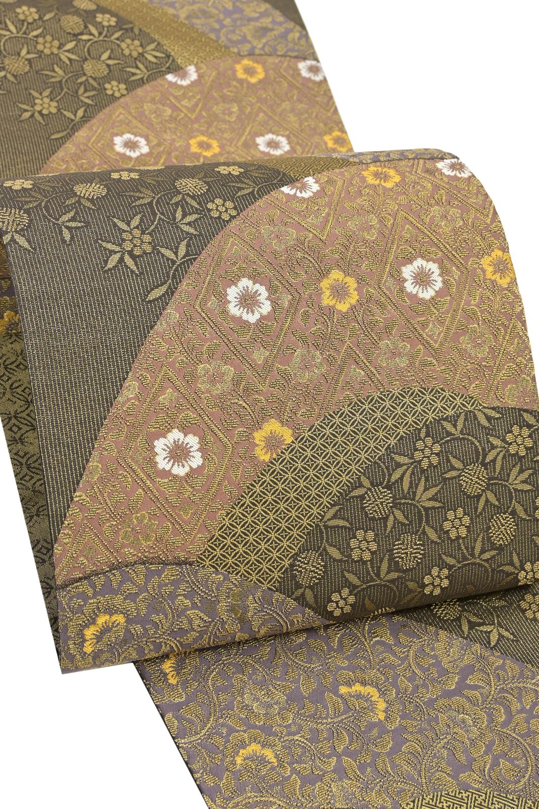 輪奈織 螺鈿 全通 袋帯 正絹 螺鈿細工 金華山 輪奈織 西陣織