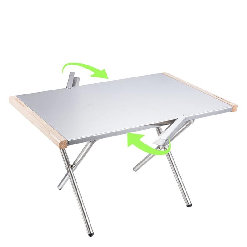 キャンピングムーン CAMPING MOON 焚き火テーブル ラージ アウトドアテーブル ステンレス エンボス加工 収納ケース付き T-380-1T OLIVEOS_COM_TR