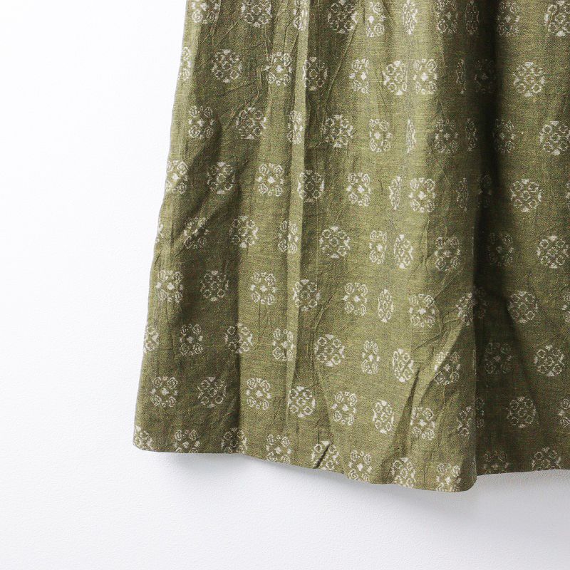 美品 群言堂 グンゲンドウ 石見銀山 コットンリネン 岩南天 ロング