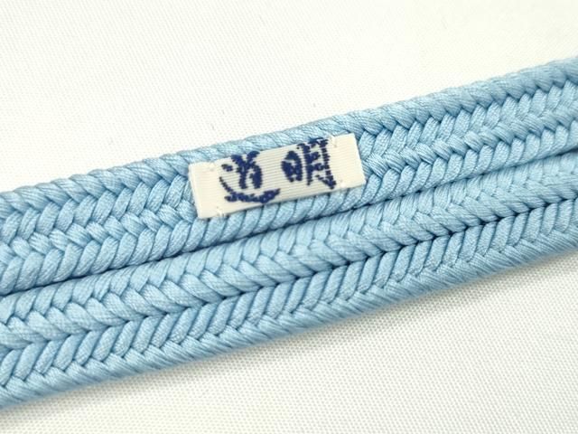 平和屋本店□極上 有職組紐道明 帯締め 冠組 青藍 宮内庁御用 国立  