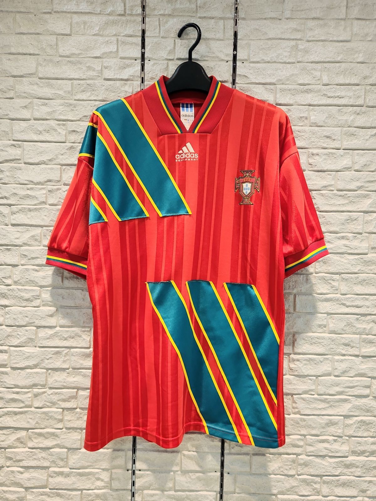 90s adidas ポルトガル代表 UK製 サッカーユニフォーム サイズM サッカーシャツ 1994年