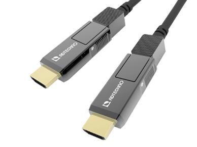 4営業日で発送 エーディテクノ 18Gbpsフルスペック対応高強度光ファイバ脱着式HDMIケーブル 100m AHG-100M