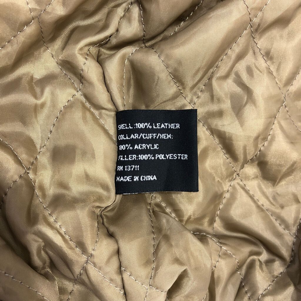 JOHN ASHFORD レザー ブルゾンジャケット ベージュ (メンズ M) 中古  