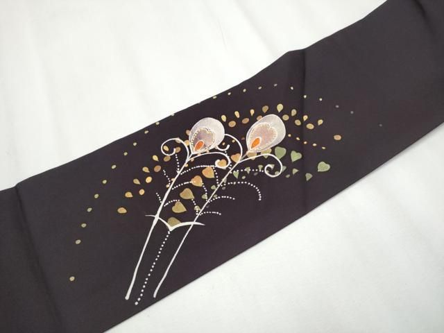 平和屋着物●塩瀬　九寸名古屋帯　孔雀羽文　金彩　正絹　逸品　CAAY9641hy 平和屋着物○塩瀬 九寸名古屋帯 孔雀羽文 金彩 正絹 逸品 CAAY9641hy