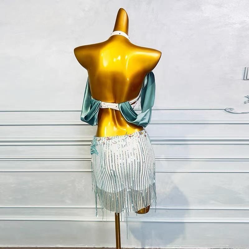 ♥ ベリーダンス オリエンタル衣装 トップス スカート オーダーメイド ステージ衣装 セクシー T 魅惑 大きいサイズ オープニングダンス グリーン USTAUSTRALIA_COM_AU