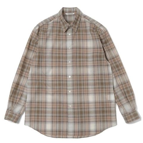 AURALEE オーラリー WOOL RECYCLED POLYESTER CLOTH SHIRTS ウール