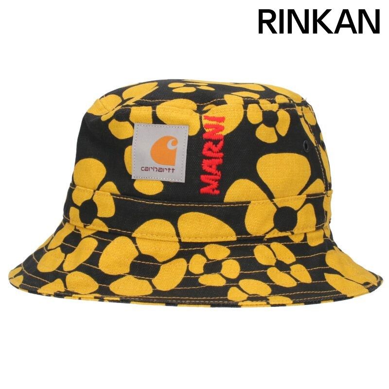 マルニ ×カーハート Carhartt  23SS フラワー プリント キャンバスバケットハット メンズ M-L 【2/27～3/18 タイムセール】