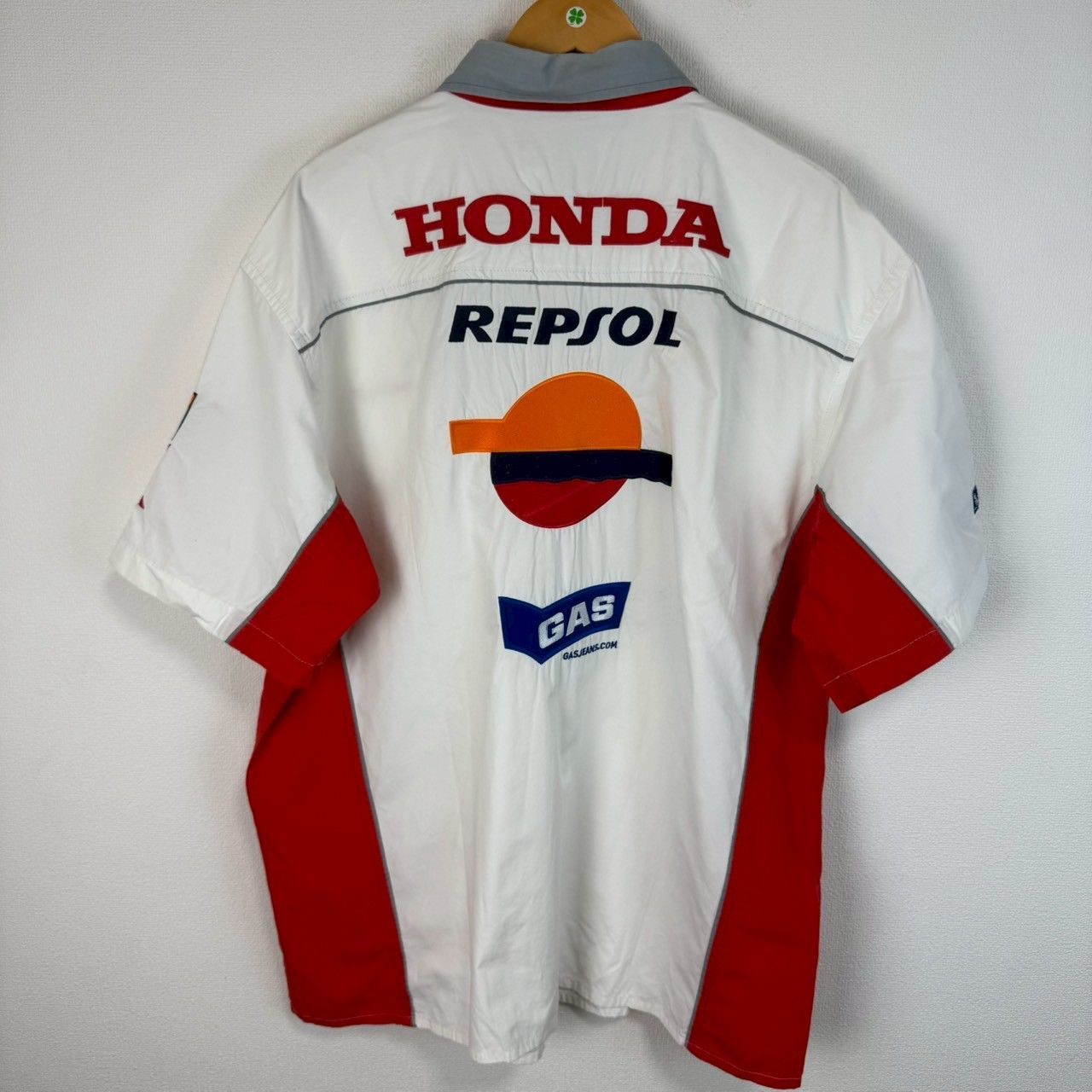 サイン入り GAS ガス レーシングシャツ HONDA Racing HRC REPSOL 企業 