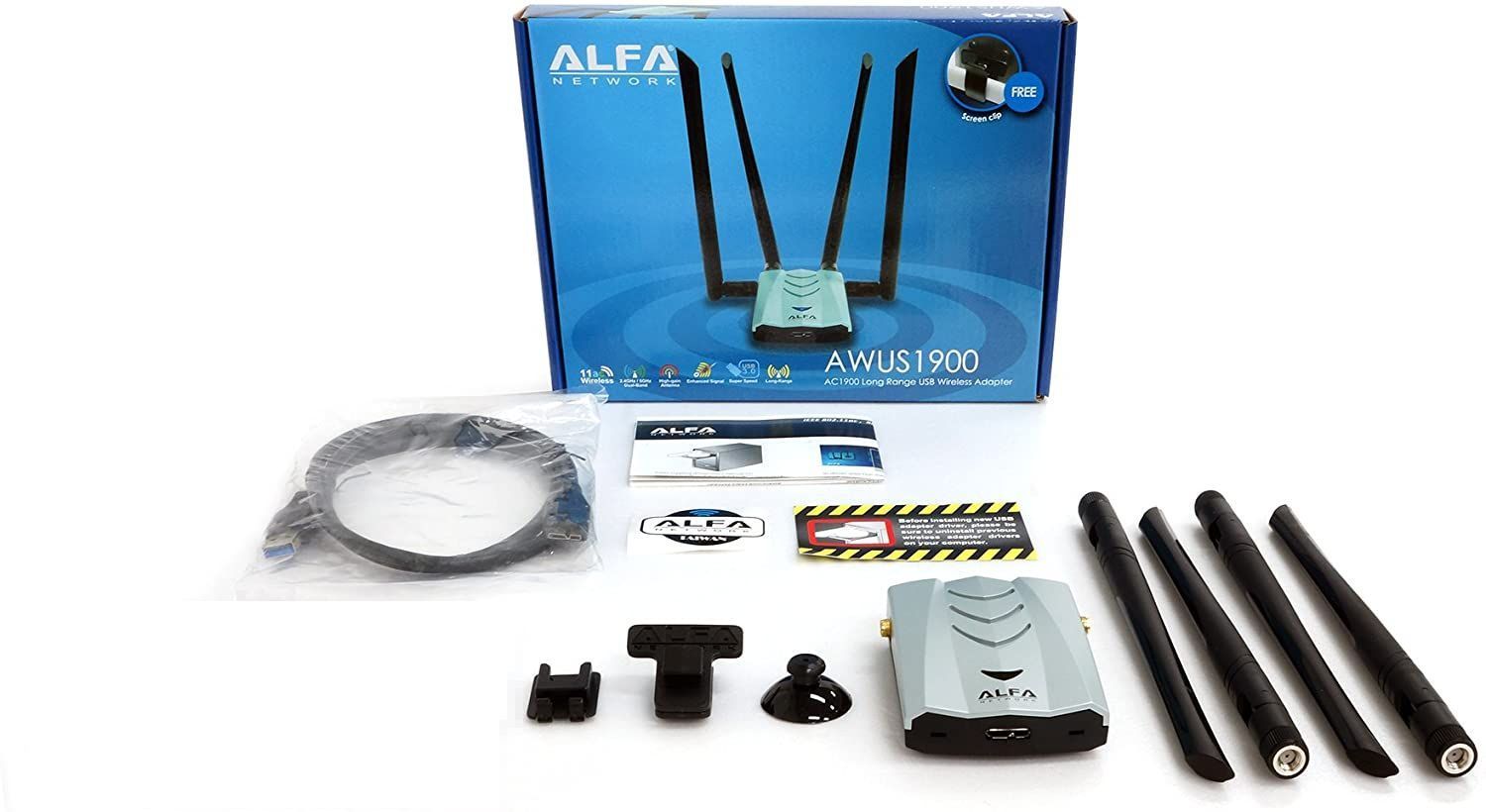 新品 未開封】ALFA AWUS1900 無線LAN USBアダプターM/ac Windowds Mac Kali Linux 対応 - メルカリ