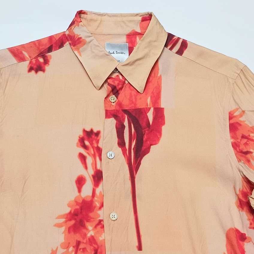 Paul Smith ポールスミス Stem Floral プリントシャツ レーヨンシャツ 