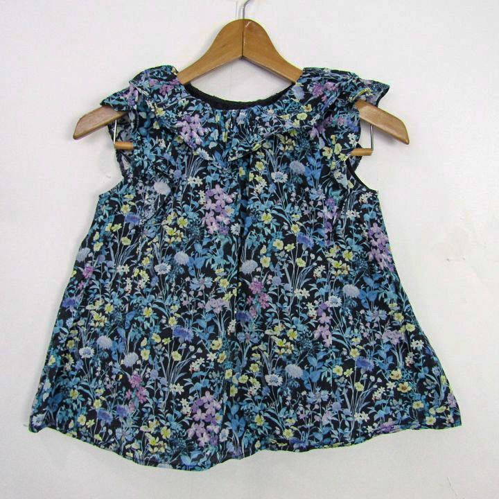 アナスイミニ 140 花柄刺繍シャツ ミニフラワー刺繍半袖Tシャツ(80cm 白): 新生児 - ナルミヤ