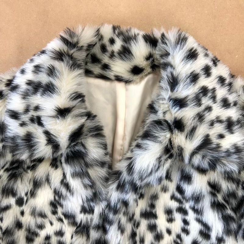 (^^) 【COMME CA ISM】美品 ファージャケット レオパード コムサイズム COMME CA ISM ジャケット フェイクファー