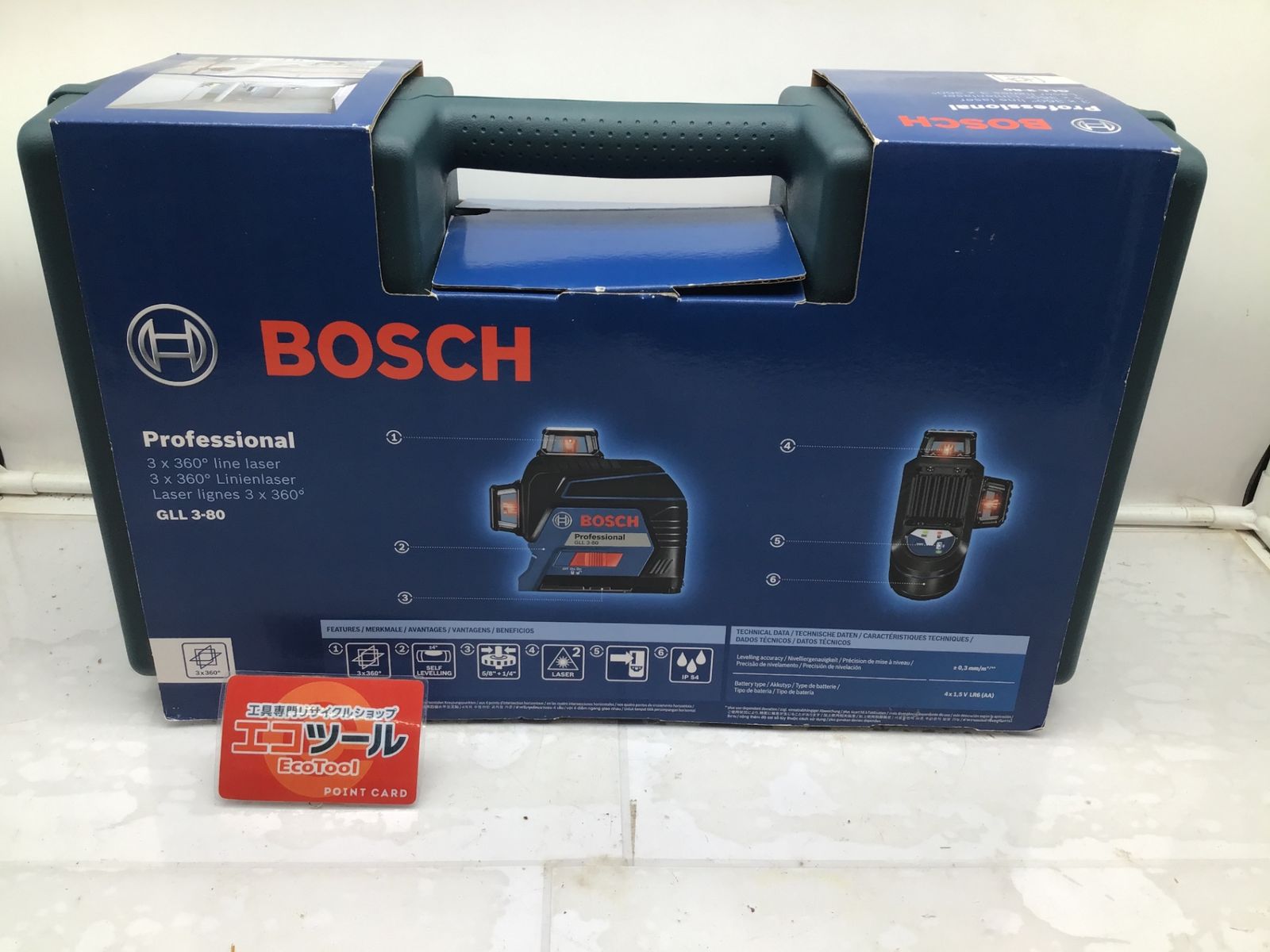 BOSCH ボッシュ レーザー墨出し器 GLL3-80NKIT ITUWJ54OCPD2 エコツール笠寺店 M02