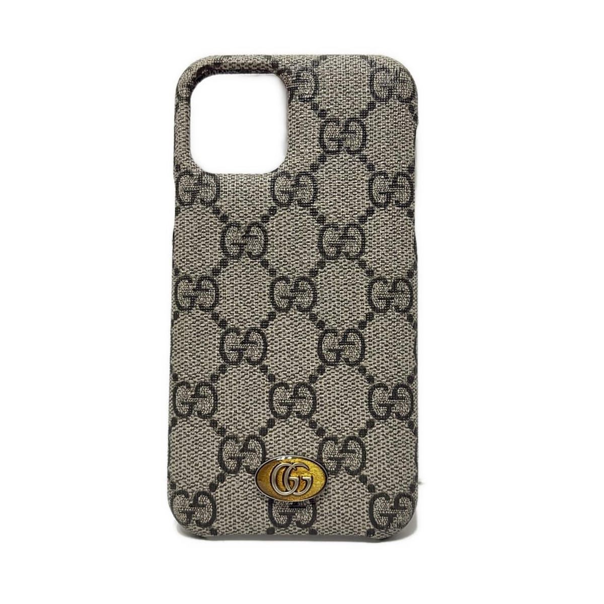GUCCI グッチ 携帯電話ケース オフィディア 623093 グレーベージュ×ダークグレー iPhoneケース|iPhone11 Pro