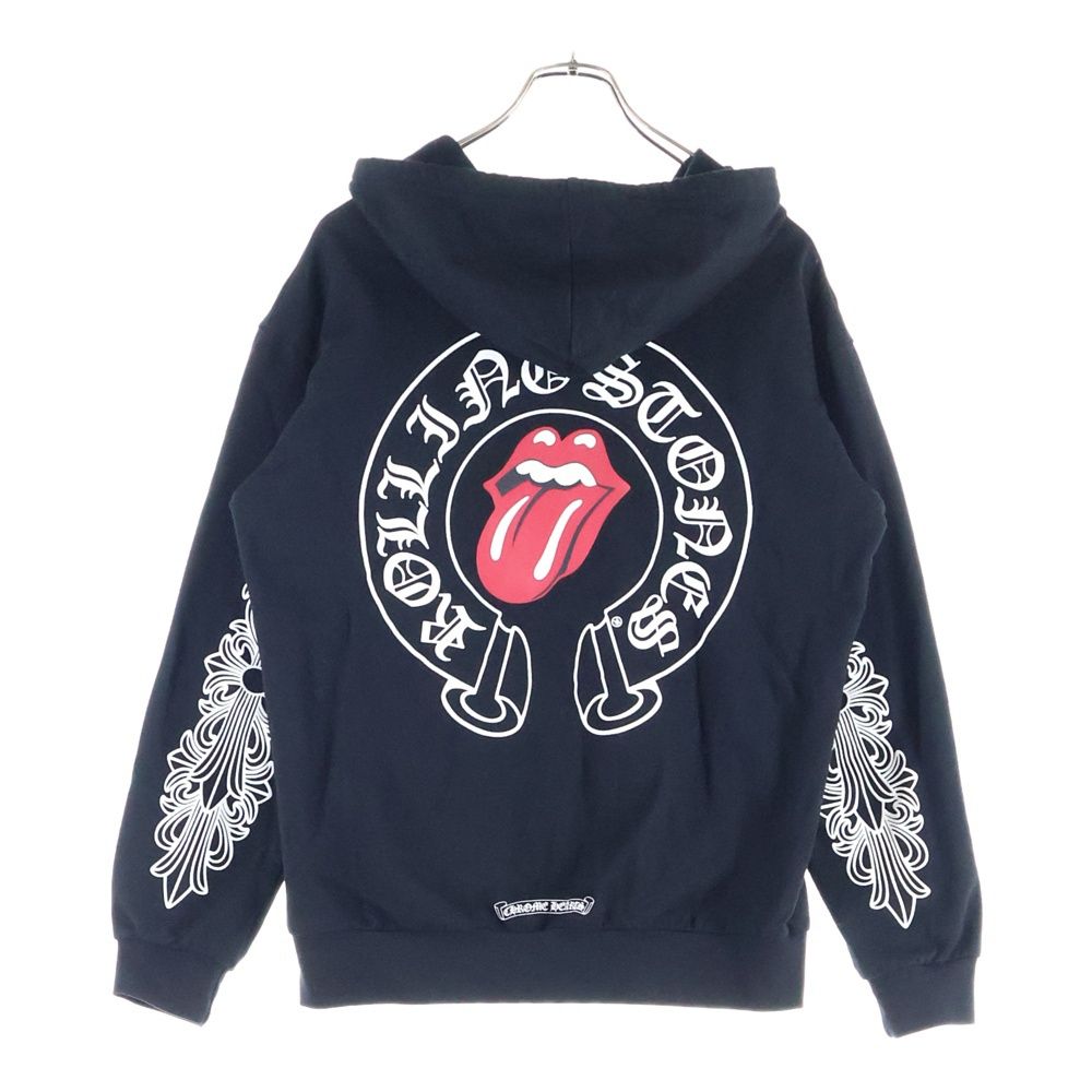 Chrome hearts Rolling Stones ジップパーカー Chrome Hearts ローリングストーンズ スクリプトロゴ ジップアップ