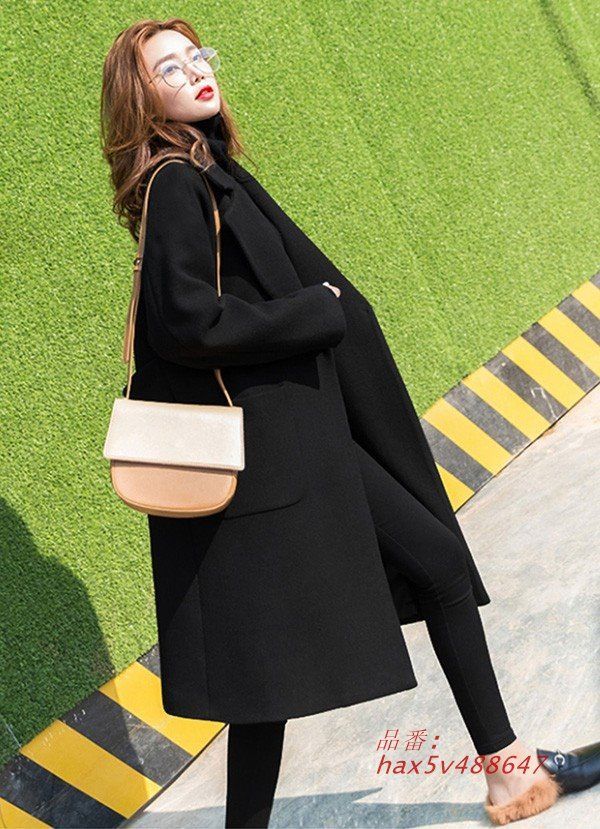 ロングコート 襟付き