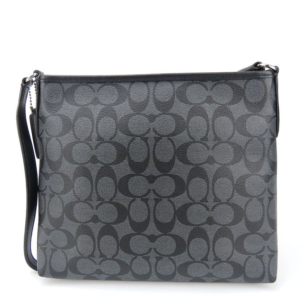 美品✨ コーチ ショルダーバッグ グレー ブラック シグネチャー F29210 COACH コーチ バッグ ショルダーバッグ F29210 29210