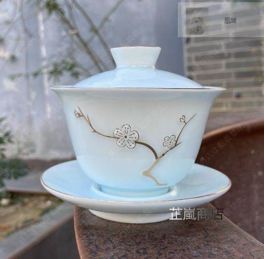 未使用品中国茶器景徳鎮陶磁器蓋碗茶碗 - メルカリ
