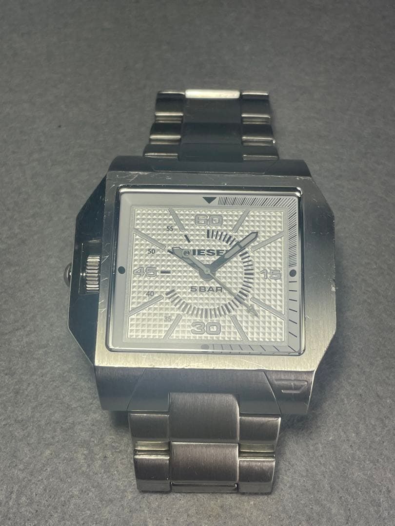 DIESEL ディーゼル DZ-1381 スクエア メンズ 腕時計 稼働品 電池新品