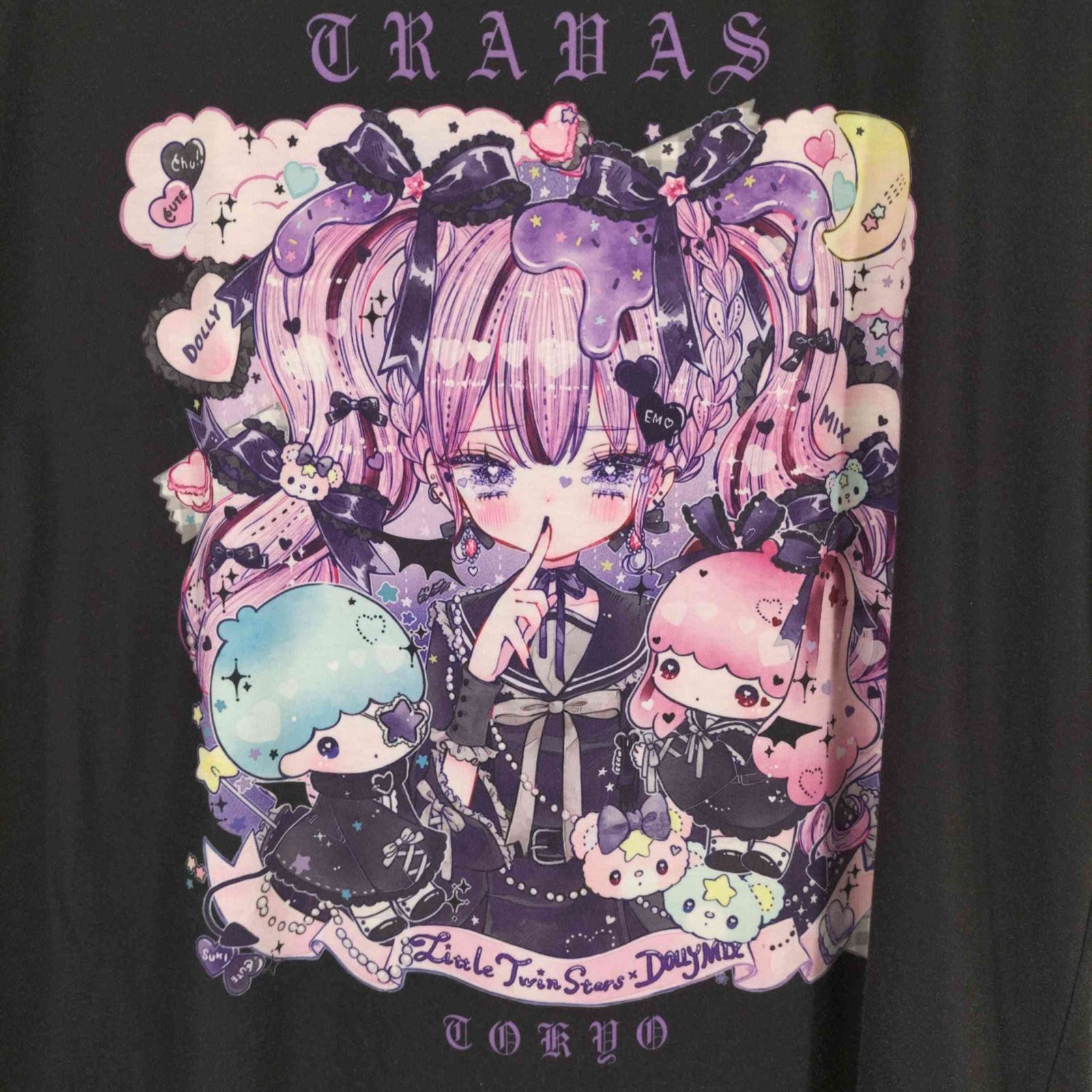 トラヴァストウキョウ TRAVAS TOKYO Tシャツ Dolly Mix 地雷系 ミニワンピ丈 リトルツインスターズ レディース ONE SIZE  - メルカリ