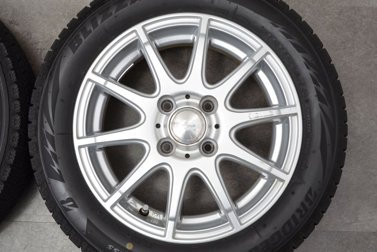 【バリ溝】KRAIT II 14in 4.5J +45 PCD100 ブリヂストン ブリザック VRX2 155/65R14 N-BOX WGN デイズ サクラ ワゴンR タント ムーヴ ミラ