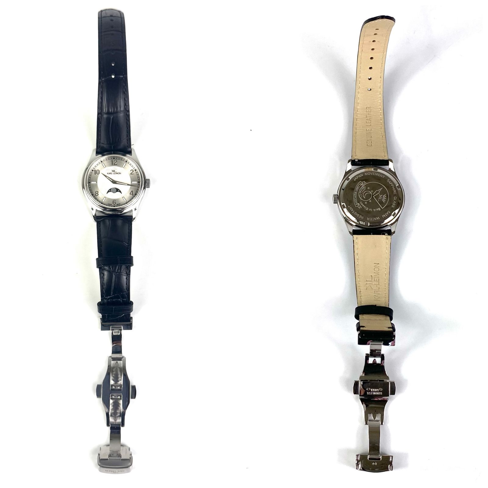 美品】カルレイモン KARL LEIMON Classic Simplicity クォーツ ムーン 