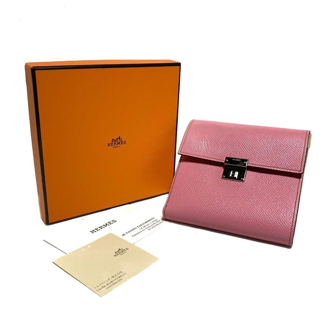 HERMESエルメス財布クリック12ピンク美品箱付き刻印美品 HERMESエルメス財布クリック12ピンク美品箱付き刻印美品