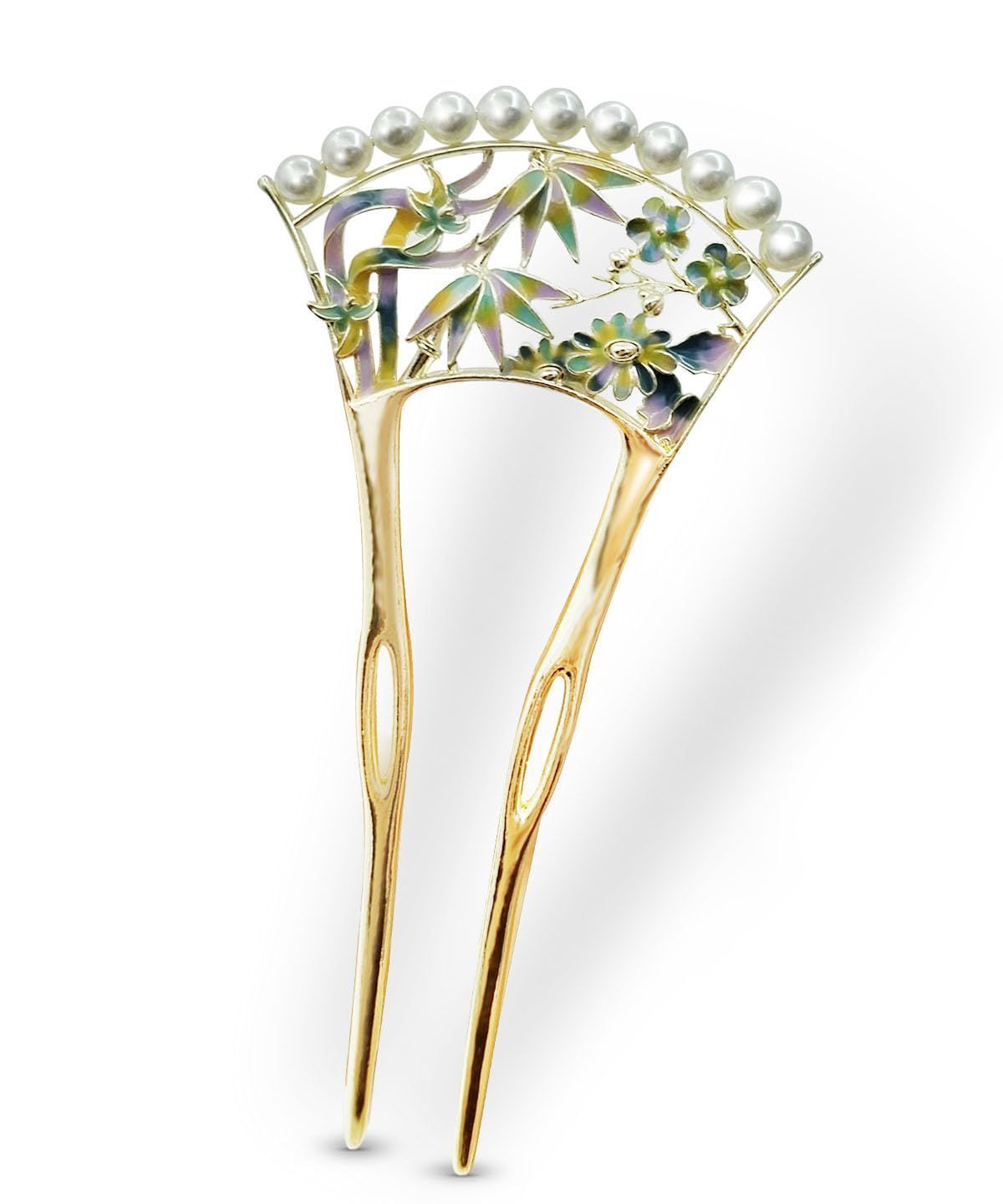 二本挿し 二本挿し 簪 和装 バチ型 Uピン 留袖 パール 髪飾り 結婚式 振袖 かんざし まとめ髪 Baramoly髪飾り レディース