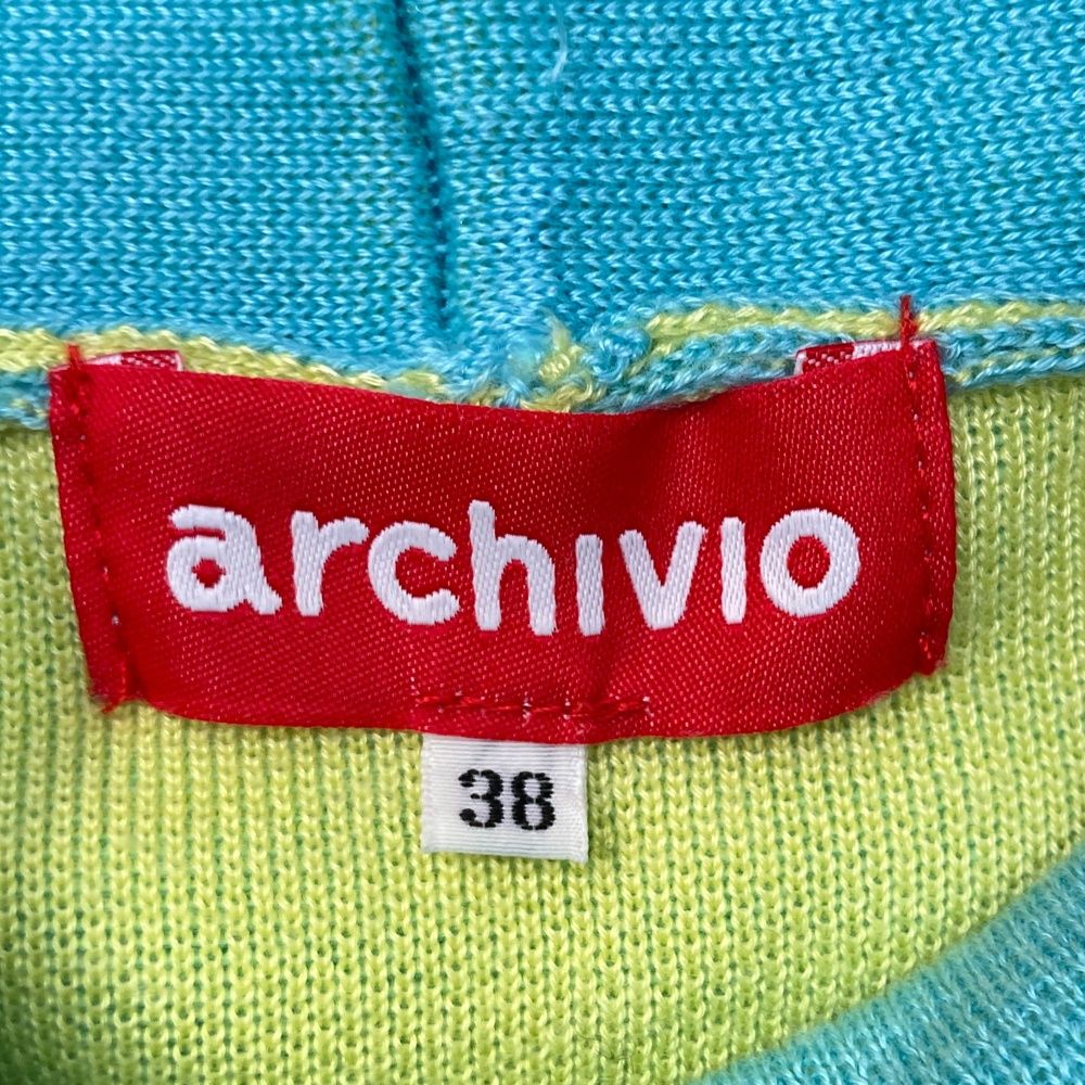 ニットパーカー ブルー系