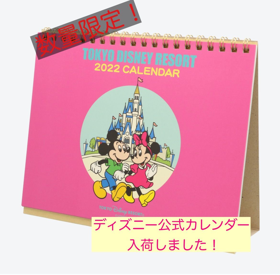 ☆公式東京ディズニーリゾート 卓上カレンダー シール付き