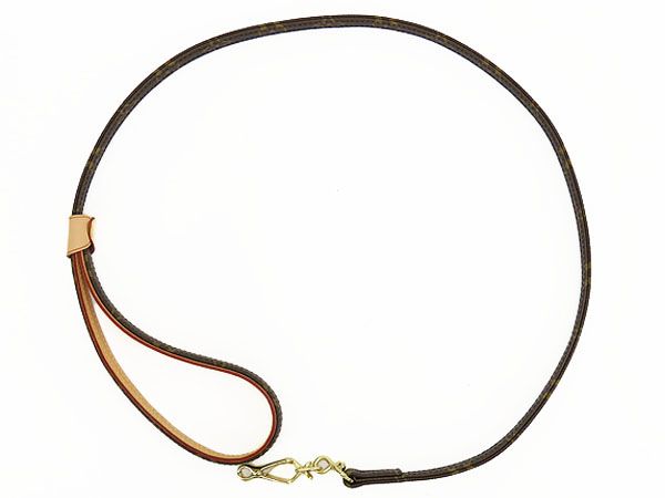 ♥ ルイヴィトン LOUIS VUITTON モノグラム レッス バクスターMM ドッグリーシュ 小型犬用 ペット用 ドッグ用 犬用 リード ダークブラウン M58056
