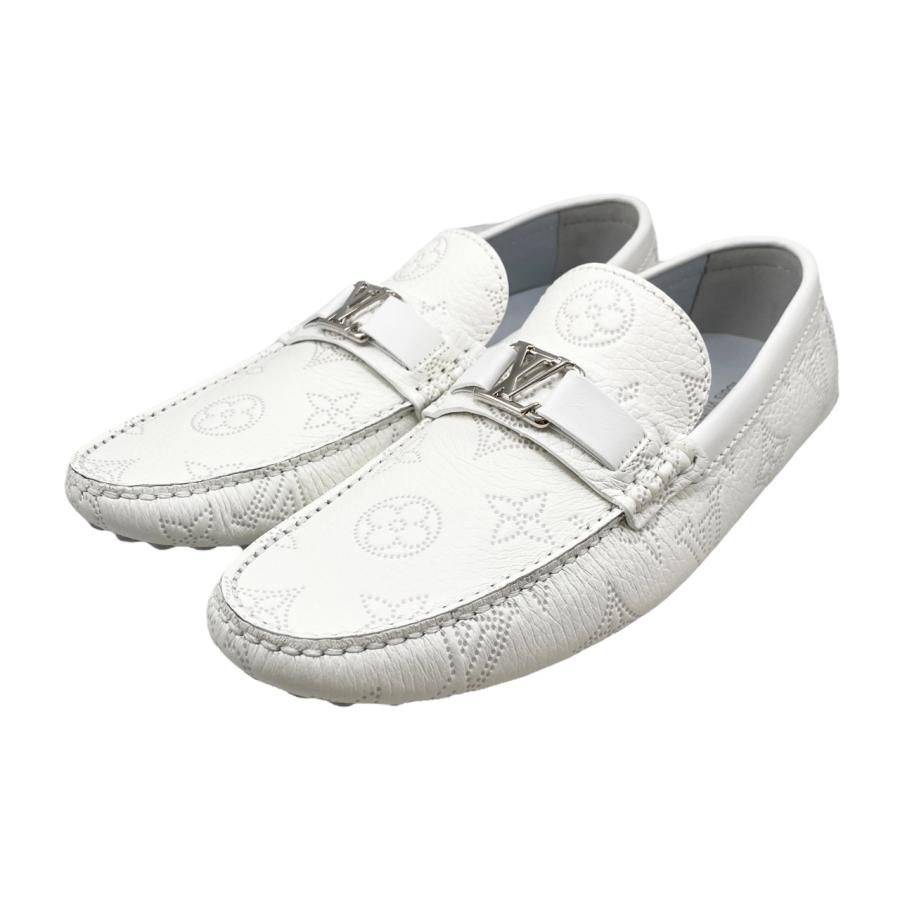 ルイヴィトン　ドライビングシューズ　ローファー　金具　ホワイト　36.5 ルイヴィトン ドライビングシューズ ローファー 金具 ホワイト
