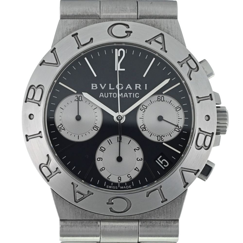 ブルガリ BVLGARI CH35S AUTO ディアゴノ スポーツ クロノグラフ デイト 自動巻き メンズ良品 A#135408