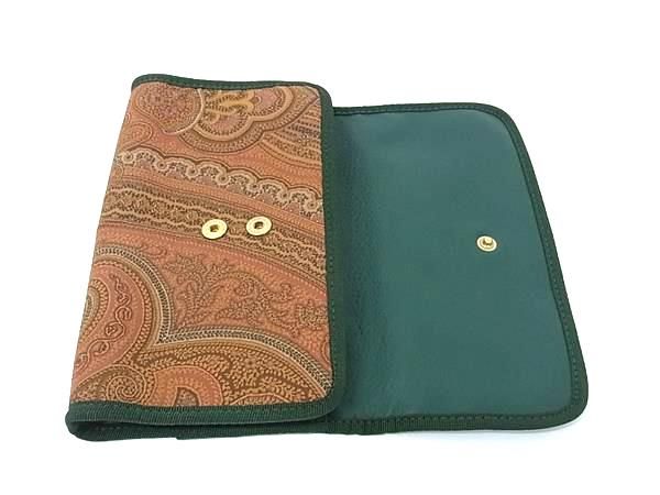 コン　ETRO ペイズリー柄ポーチ MADE IN ITALY □極美品□ ETRO エトロ ペイズリー柄 キャンバス マルチポーチ