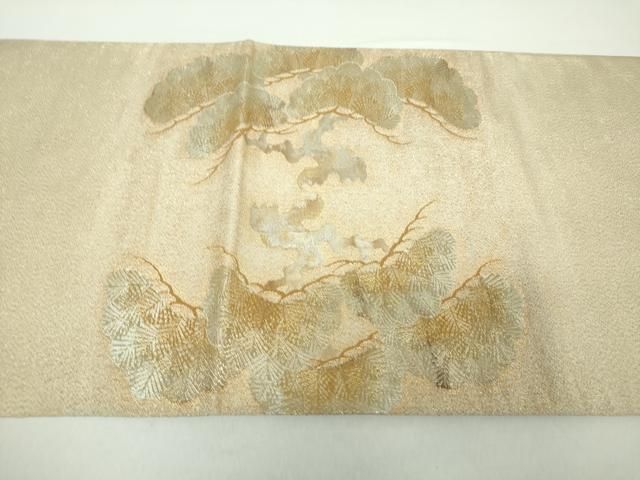 平和屋着物○綴れ 太鼓柄袋帯 松文 金銀糸 正絹 逸品 DAAY1340ps