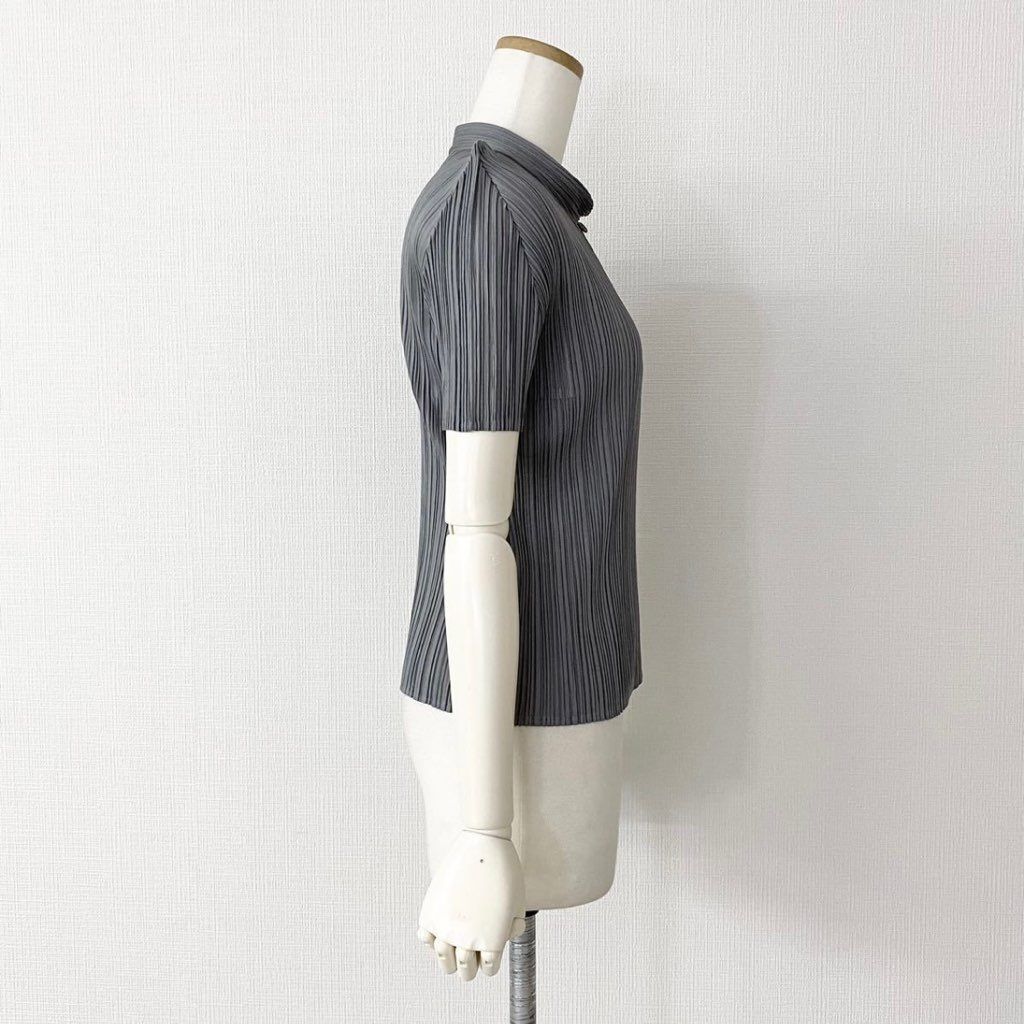 プリーツ プリーズ ／PLEATS PLEASE 開襟シャツ 1j8-4 PLEATS PLEASE プリーツプリーズ キーネックプリーツ