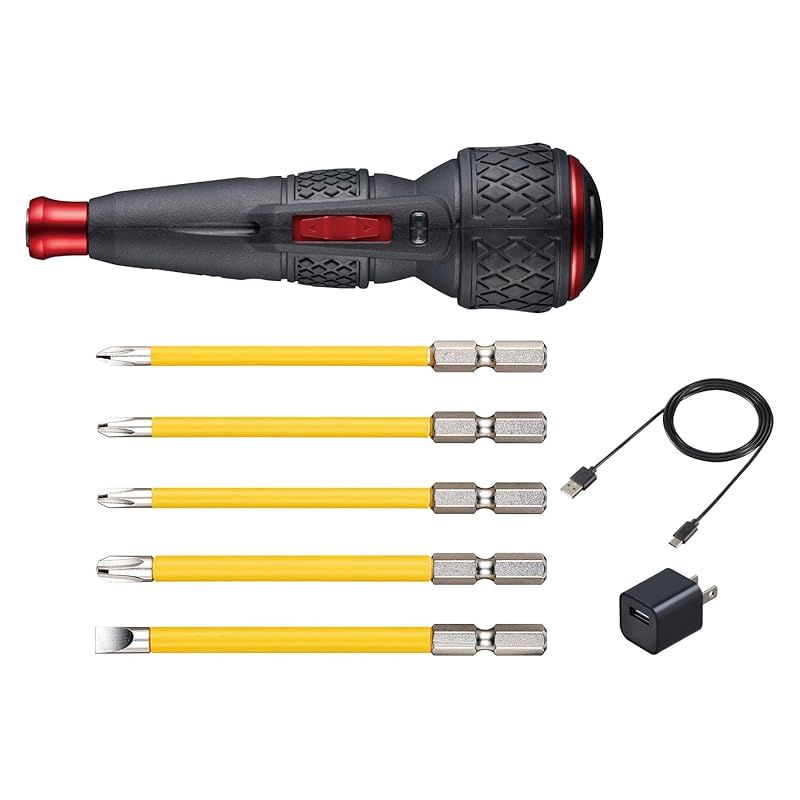 ベッセル VESSEL 電動 ボールグリップ 電ドラボール ドライバー ビット5本付 USBタイプCで充電 最大出力トルク3N m 220USBC-5