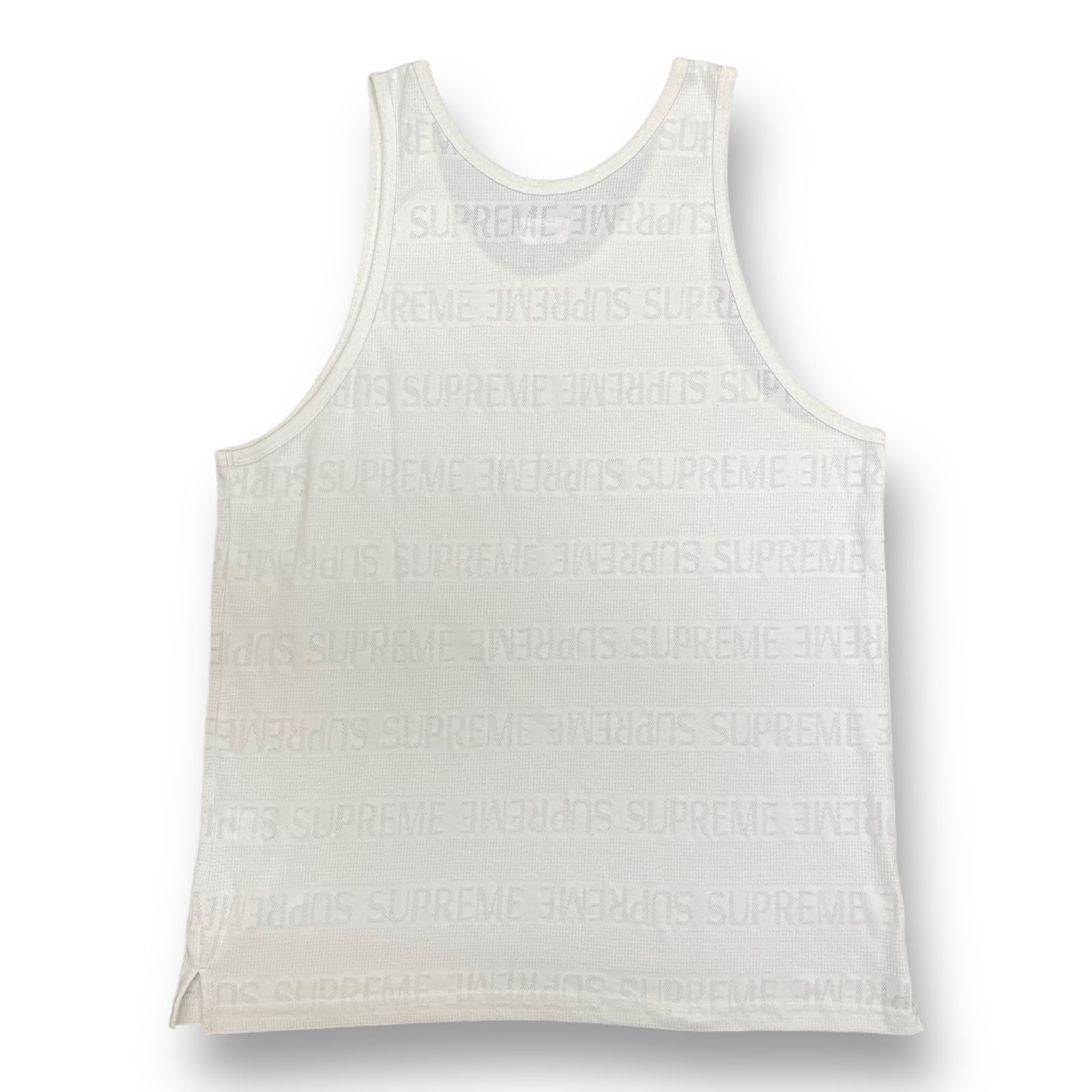 国内正規 Supreme 18SS Mesh Stripe Tank Top ストライプ ロゴ 