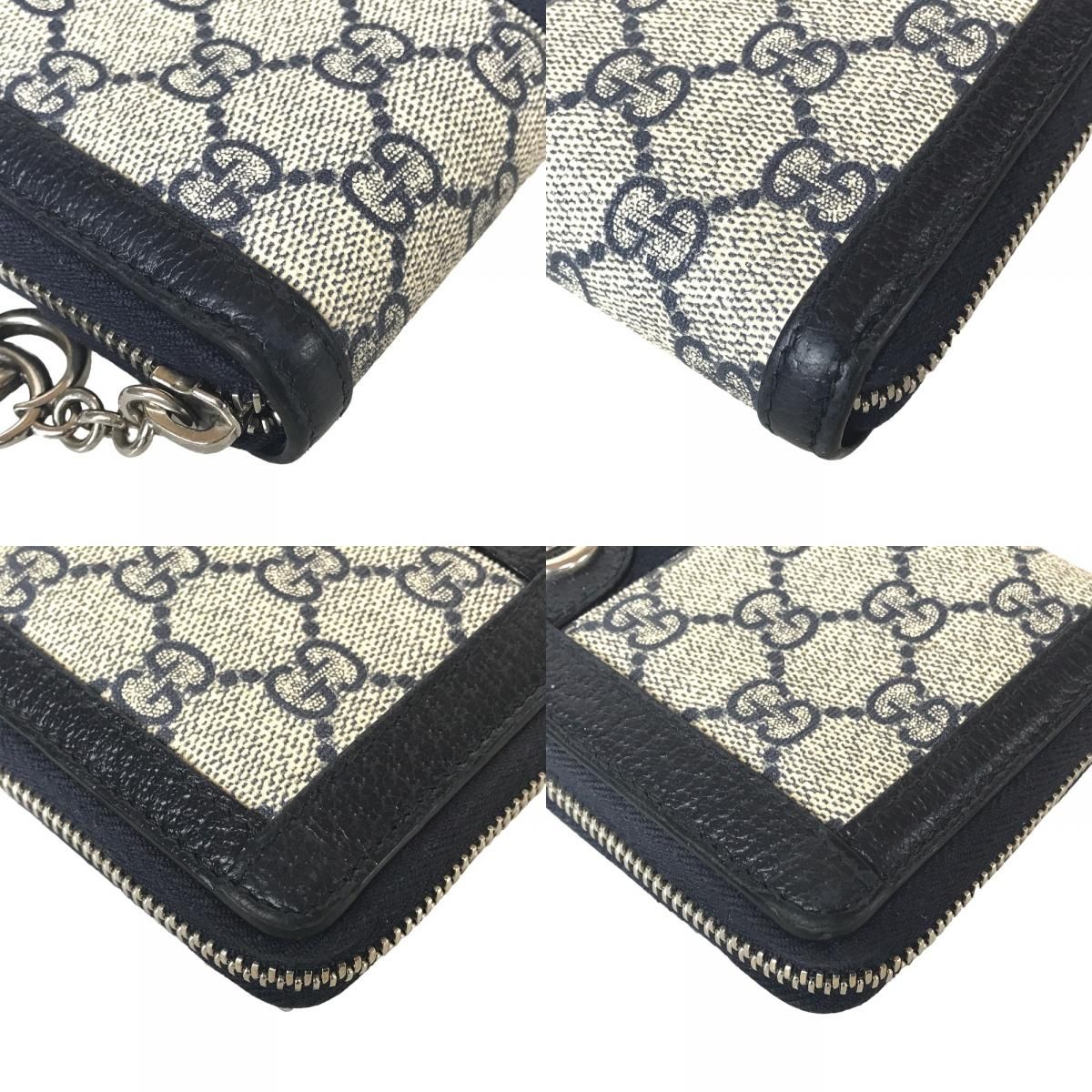 グッチ 財布 GUCCI 長財布/ラウンドファスナー式 オフィディア GGスプリームキャンバス GGネイビー/ベージュ 523154【中古】 財布 長財布/ラウンドファスナー式 オフィディア GGスプリーム