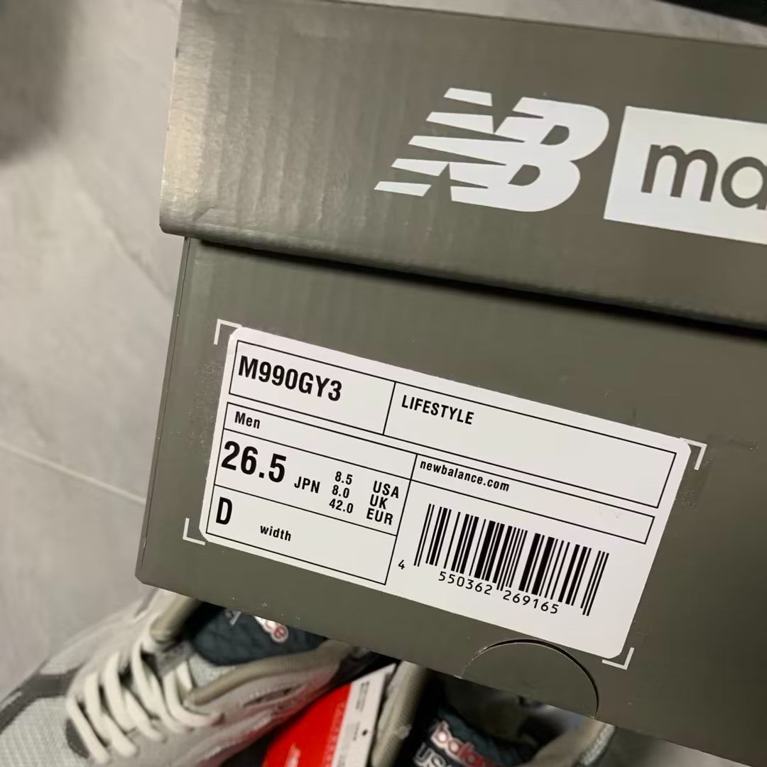 新品未使用 ニューバランスNew Balance NB 990 GY3 ニーカー