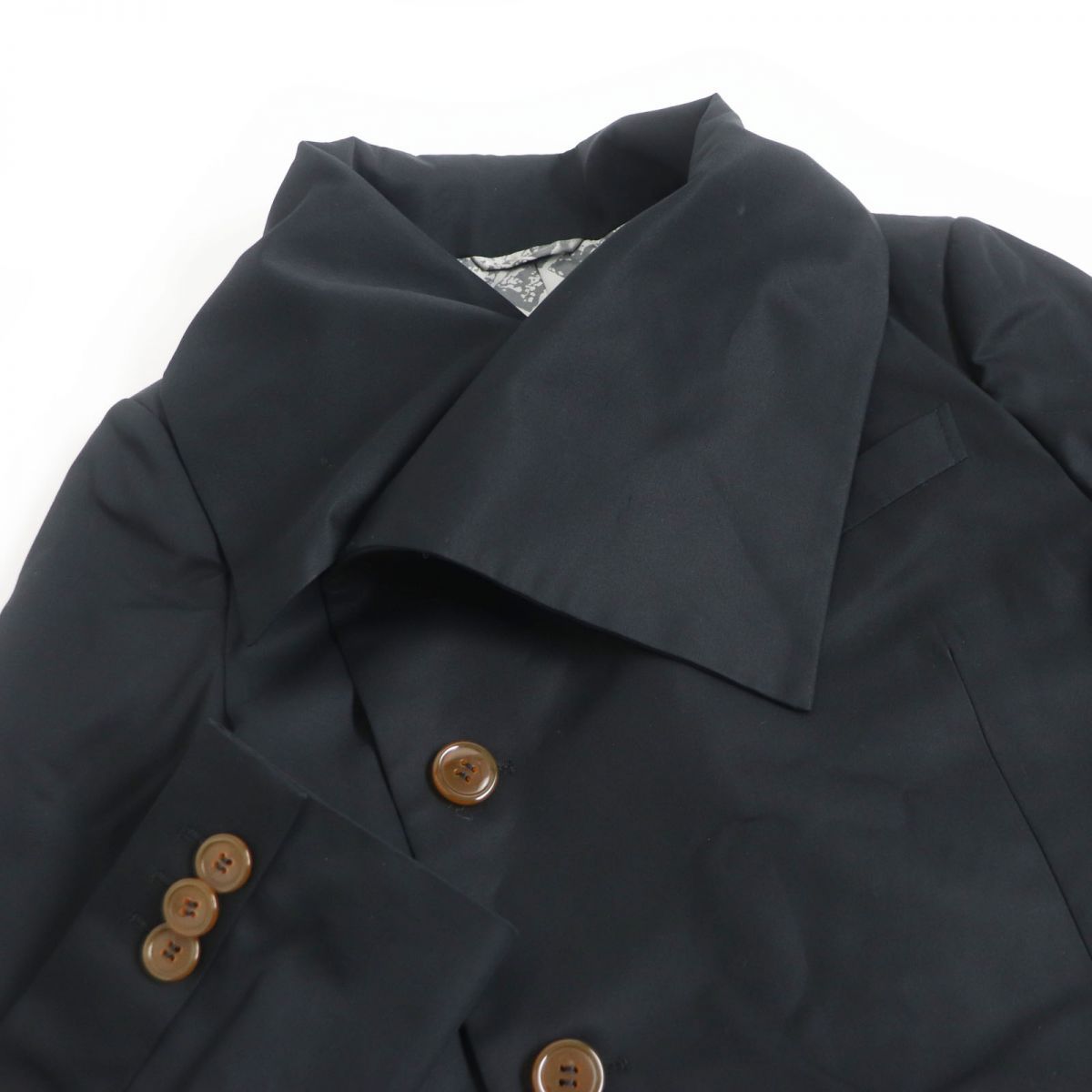 ヴィヴィアンウエストウッドマン　ミントコート　ボタンオーブ　美品　総柄　ウール ヴィヴィアンウエストウッドマン ミントコート ボタンオーブ 美品 総柄