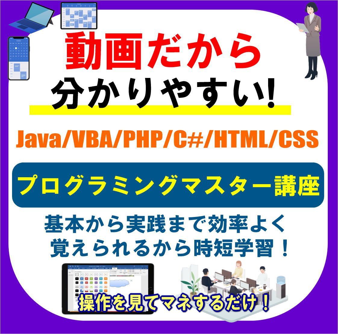 動画パソコン教室『楽ぱそDVD』【プログラミング編】