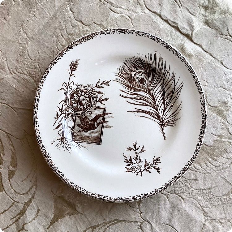 エミールブルジョワ 大皿/ラウンドプレート フランスアンティーク食器