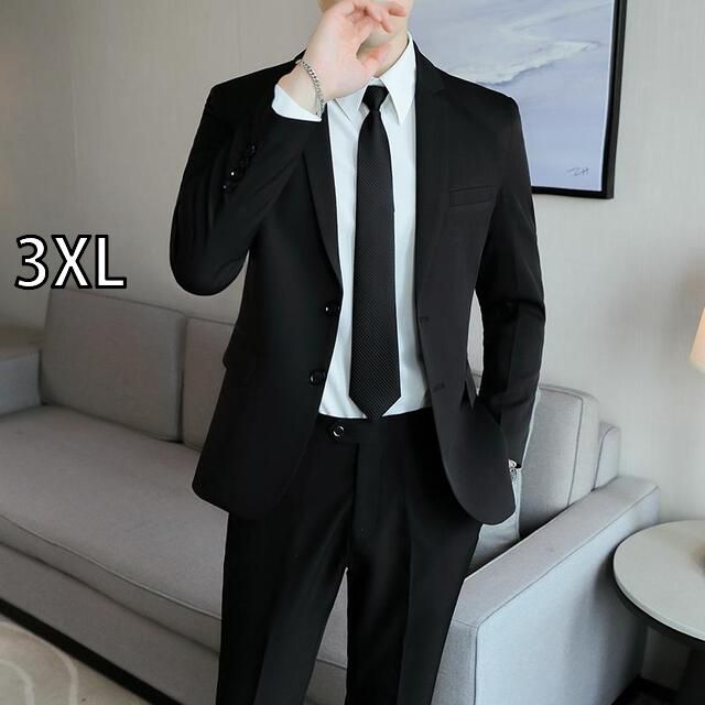 [3XL]メンズ 服 シンプル ファッション オシャレ 大人 かっこいい 大きいサイズ ストリート 紳士服 カジュアル スーツ ビジネス フォーマル スーツ スリム シンプル アイロン フリー