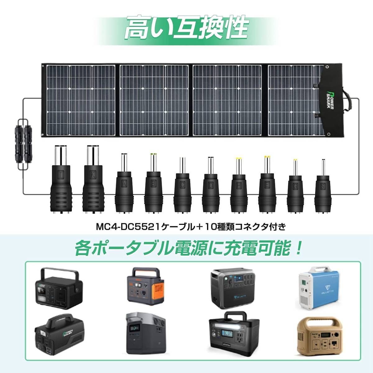 新品☆未使用】ソーラーパネル 120W 折りたたみ ポータブル電源 大容量 