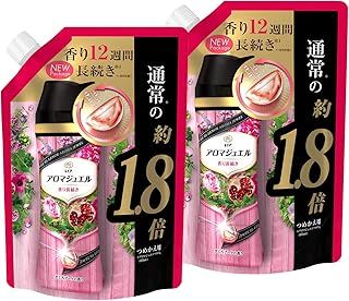まとめ買い レノア ハピネス アロマジュエル 香りづけ ビーズ ヘビロテ服も新鮮な香り長続き ざくろブーケ 詰め替え 大容量 約1.8倍 805mL × 2個